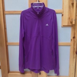 Adidas Purple Athletic Long Sleeve Tee L